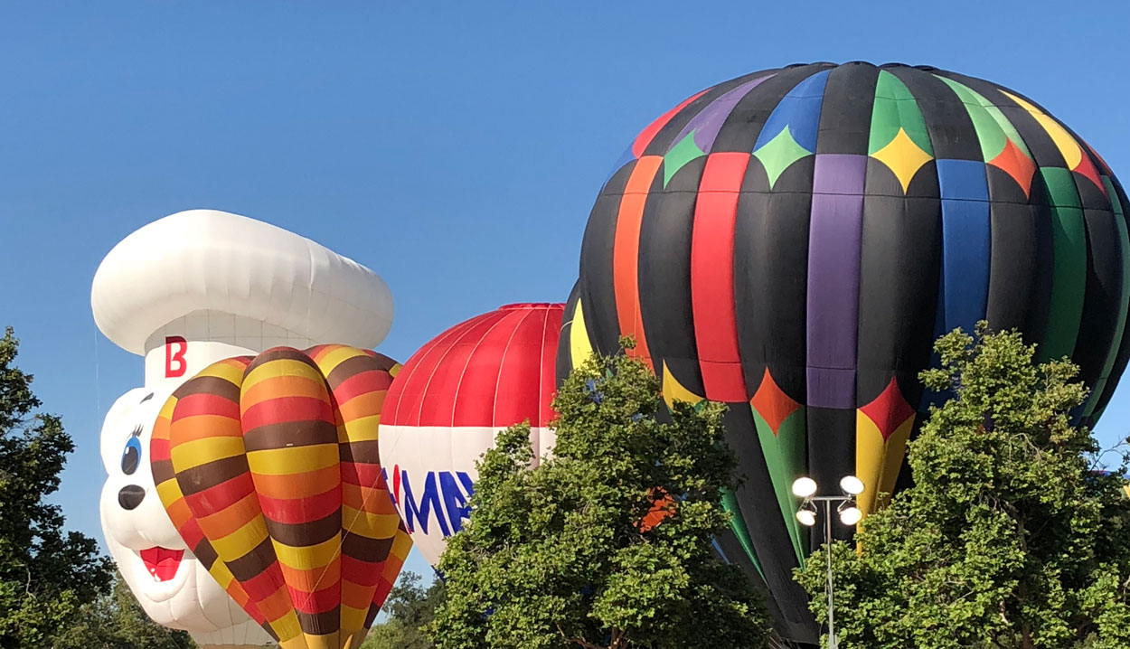 Hot air balloons over Temecula